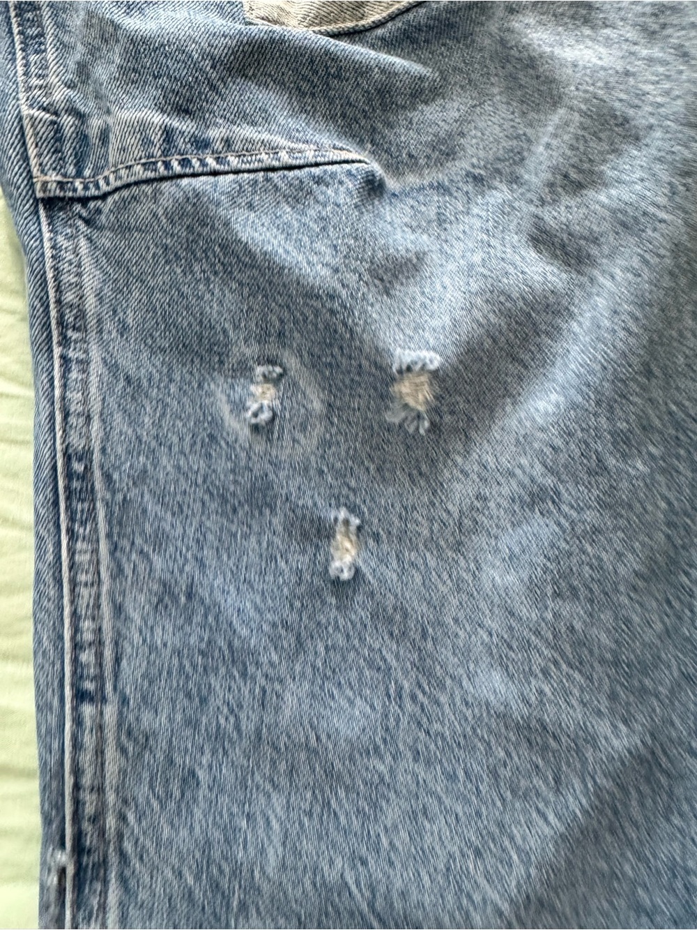 We the free people moxie distressed barrel jeans 32 boho - Picture 4 of 12